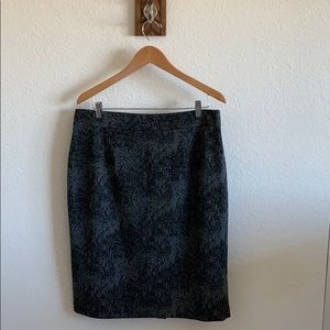 Gray and black skirt